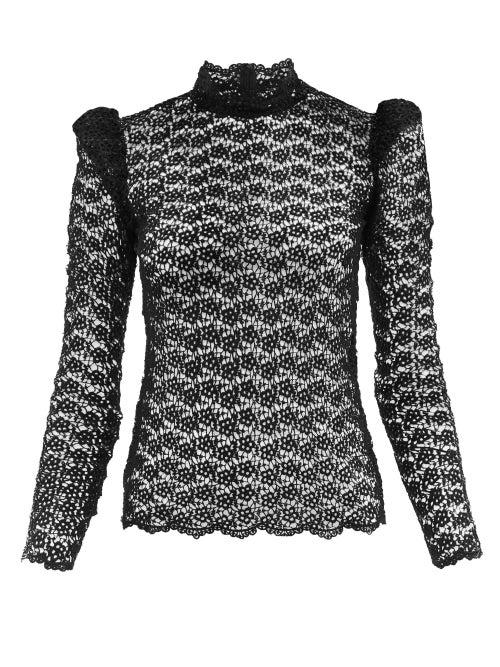 Isabel Marant - Ellen Guipure-lace Cotton Top - Womens - Black