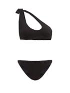 Matchesfashion.com Zimmermann - Empire One-shoulder Cutout Bikini - Womens - Black