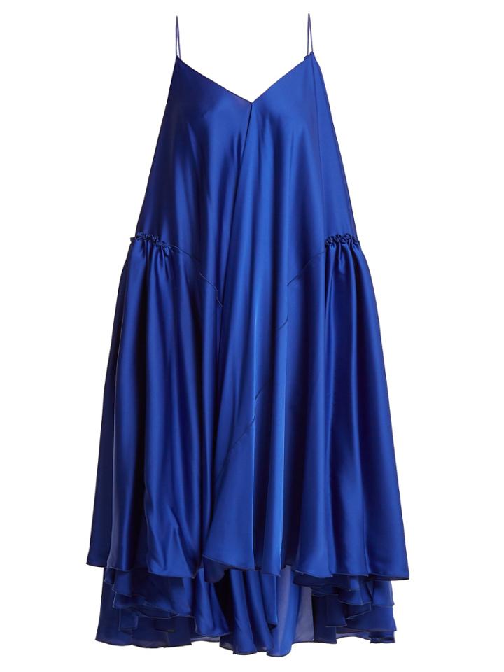 Maison Rabih Kayrouz Gathered-panel Charmeuse Dress