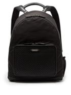 Matchesfashion.com Ermenegildo Zegna - Front Pocket Nylon And Leather Backpack - Mens - Black