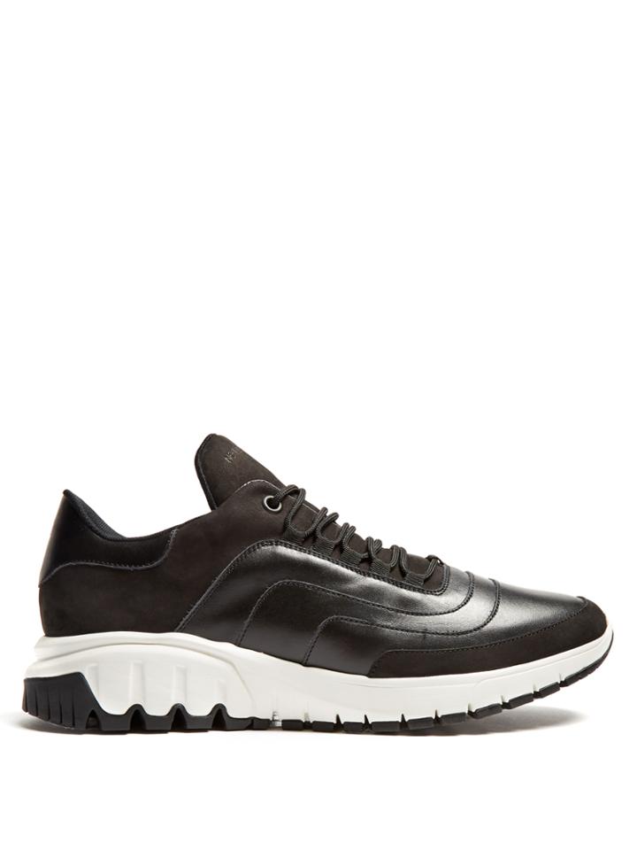 Neil Barrett Urban Low-top Leather And Suede Trainers