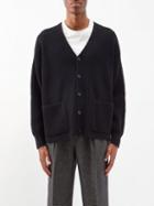 Auralee - Patch-pocket Ribbed-wool Cardigan - Mens - Black
