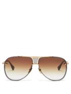Matchesfashion.com Dita Eyewear - Decade Two Aviator Sunglasses - Mens - Black Gold