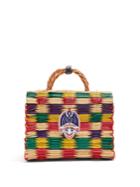 Heimat Atlantica Love Porcelain-embellished Medium Wicker Bag