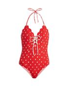 Matchesfashion.com Marysia - Broadway Lace Up Swimsuit - Womens - Red