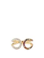 Matchesfashion.com Ana Khouri - Liberty 18kt Gold, Diamond & Sapphire Ring - Womens - Multi