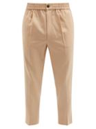 Matchesfashion.com Ami - Cropped Wool-fresco Trousers - Mens - Beige