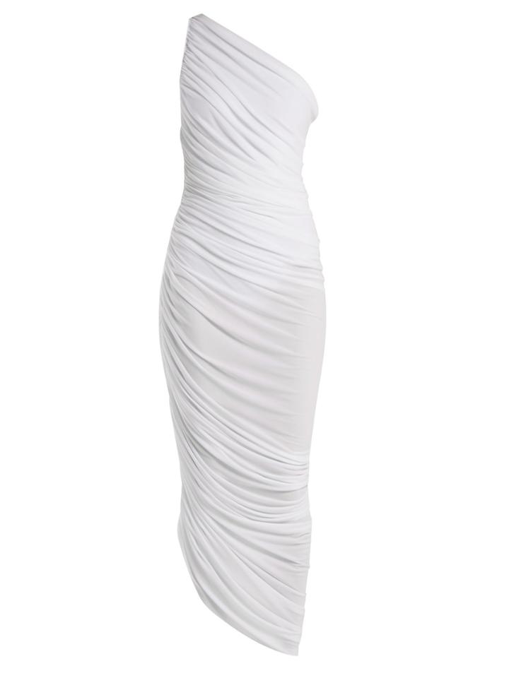 Norma Kamali Diana Asymmetric Midi Dress