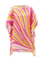 Ladies Beachwear Emilio Pucci - Vortici-print Silk-satin Mini Dress - Womens - Pink Print