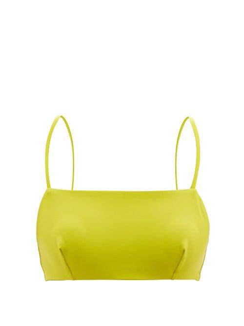 Casa Raki - Ana Recycled-fibre Jersey Bikini Top - Womens - Green