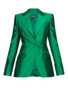 Matchesfashion.com Dolce & Gabbana - Single Breasted Shantung Blazer - Womens - Green