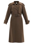 Matchesfashion.com The Row - Yeli Felted Cashmere-blend Trench Coat - Womens - Mid Brown