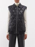 Stand Studio - Winter Quilted Faux-leather Gilet - Womens - Black
