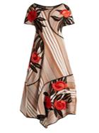 Roksanda Asymmetric-neck Embroidered Dress