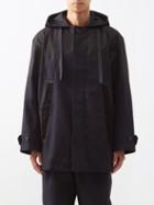 Nicholas Daley - Western Waxed Cotton Parka Jacket - Mens - Navy Black