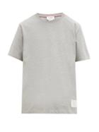 Matchesfashion.com Thom Browne - Slit Hem Cotton T Shirt - Mens - Light Grey