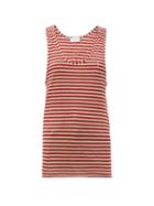 Matchesfashion.com Saint Laurent - Striped Linen-jersey Tank Top - Womens - Beige Multi