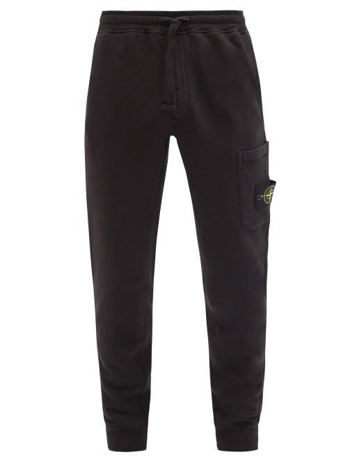 Matchesfashion.com Stone Island - Logo-patch Cotton-jersey Track Pants - Mens - Black