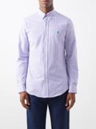 Polo Ralph Lauren - Slim-fit Striped Poplin Oxford Shirt - Mens - Purple Stripe