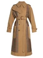 Alexander Mcqueen Checked-back Belted Trench Coat