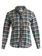 Matchesfashion.com Isabel Marant Toile - Wendy Ruffle Trimmed Checked Cotton Shirt - Womens - Multi
