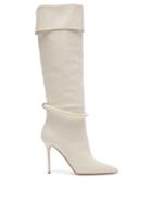 Matchesfashion.com Malone Souliers - Sofia Braided Anklet Leather Boots - Womens - White