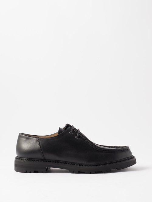 Bode - University Leather Derby Shoes - Mens - Black
