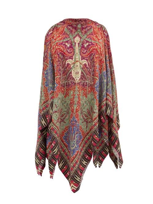 Matchesfashion.com Etro - Handkerchief-hem Printed Blouse - Womens - Red Multi