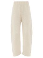 Matchesfashion.com Lauren Manoogian - Bow High-rise Boucl Cotton-blend Trousers - Womens - Cream White