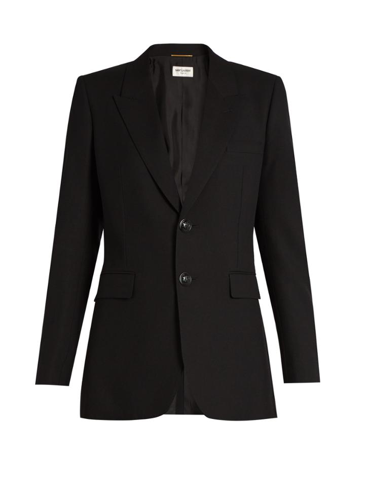 Saint Laurent Single-breasted Wool-gabardine Jacket