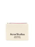 Matchesfashion.com Acne Studios - Malachite Large Logo-print Canvas Pouch - Mens - Beige
