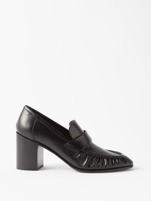 The Row - Loafer 75 Leather Pumps - Womens - Black