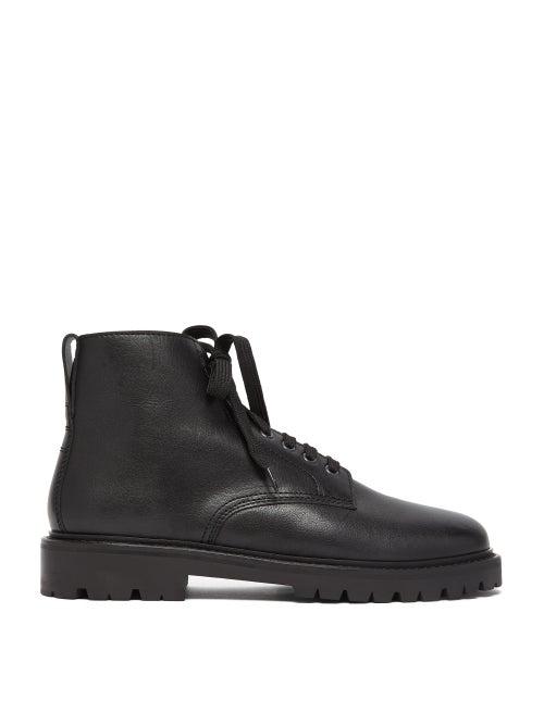 Matchesfashion.com Isabel Marant - Camp Lace Up Leather Boots - Mens - Black
