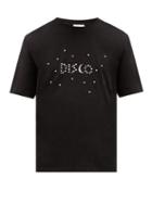 Matchesfashion.com Saint Laurent - Disco Star-print Cotton T-shirt - Mens - Black White