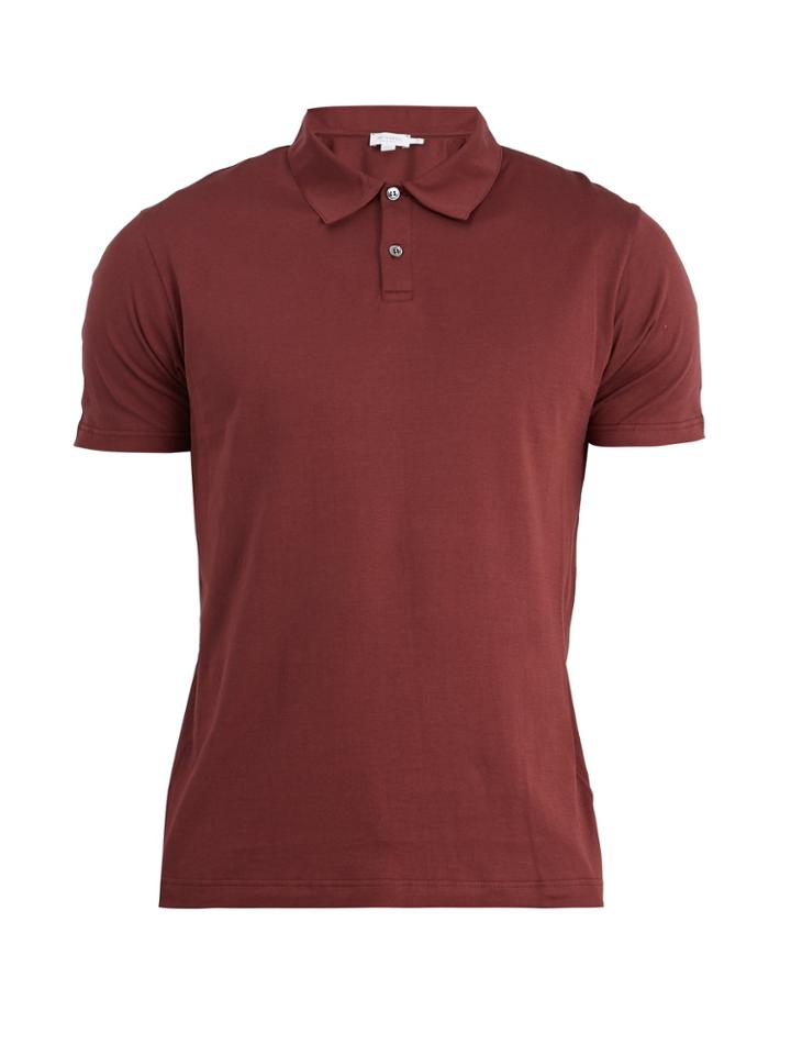 Sunspel Point-collar Cotton-jersey Polo Shirt