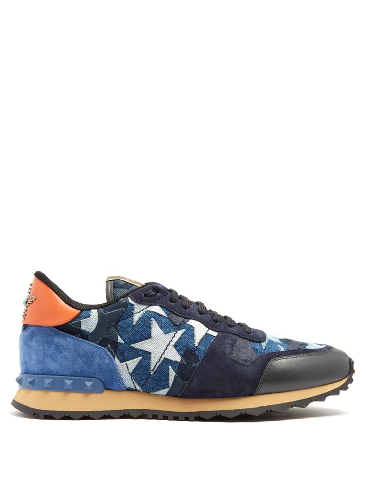 Valentino Rockrunner Embellished Low-top Trainers