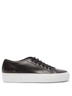 Matchesfashion.com Common Projects - Tournament Flatform Leather Trainers - Womens - Black White