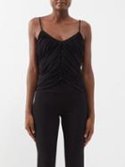 Norma Kamali - Diana Ruched Jersey Cami Top - Womens - Black