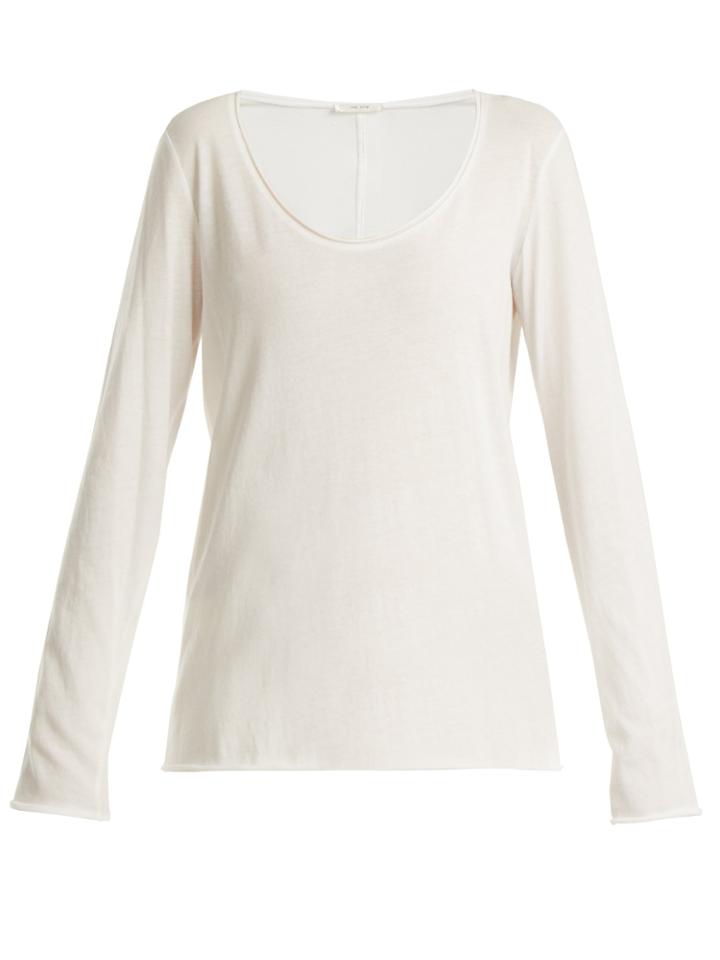 The Row Alexton Scoop-neck Cotton Top