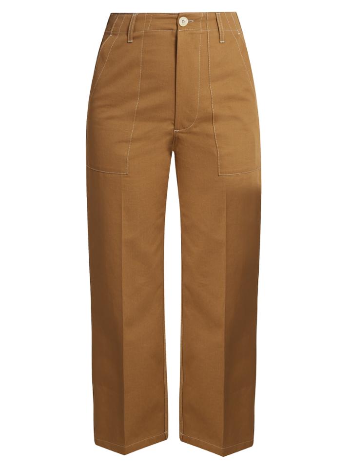 Golden Goose Deluxe Brand Contrast-stitch Wide-leg Trousers
