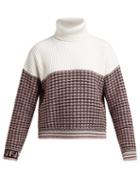 Matchesfashion.com Fendi - Roll Neck Wool Sweater - Womens - Pink Multi