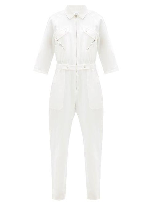 Matchesfashion.com Apiece Apart - Amelia Zipped Linen Jumpsuit - Womens - Cream