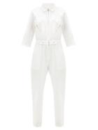Matchesfashion.com Apiece Apart - Amelia Zipped Linen Jumpsuit - Womens - Cream