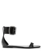 Matchesfashion.com Saint Laurent - Ankle Strap Flat Leather Sandals - Womens - Black