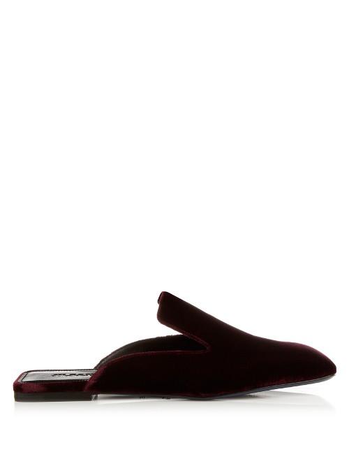 Jil Sander Velvet Slipper Shoes