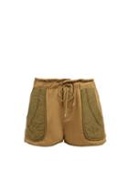 Matchesfashion.com Sea - O'keefe Quilted Cotton Shorts - Womens - Khaki