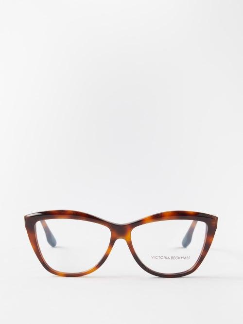 Victoria Beckham - Tortoiseshell Cat-eye Glasses - Womens - Brown