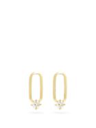 Matchesfashion.com Lizzie Mandler - Knife Edge Diamond & 18kt Gold Earrings - Womens - Yellow Gold