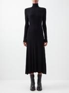 Proenza Schouler White Label - Cutout-back Ribbed-knit Midi Dress - Womens - Black