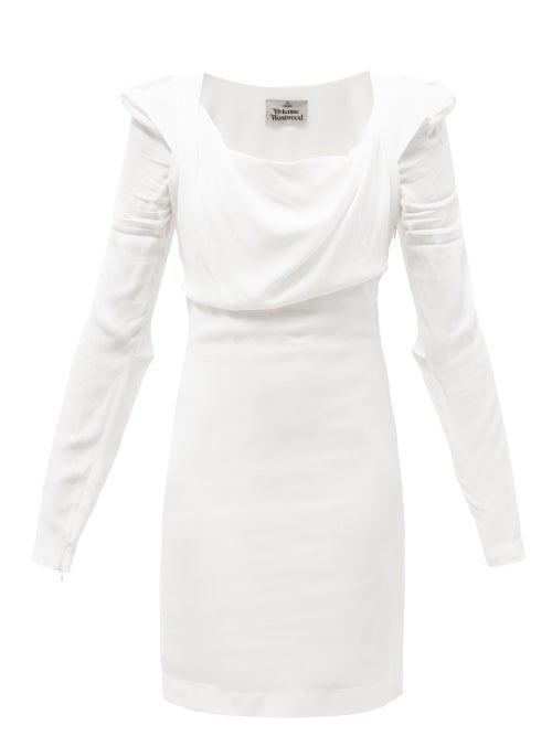 Ladies Rtw Vivienne Westwood - Elizabeth Crepe De Chine Dress - Womens - White